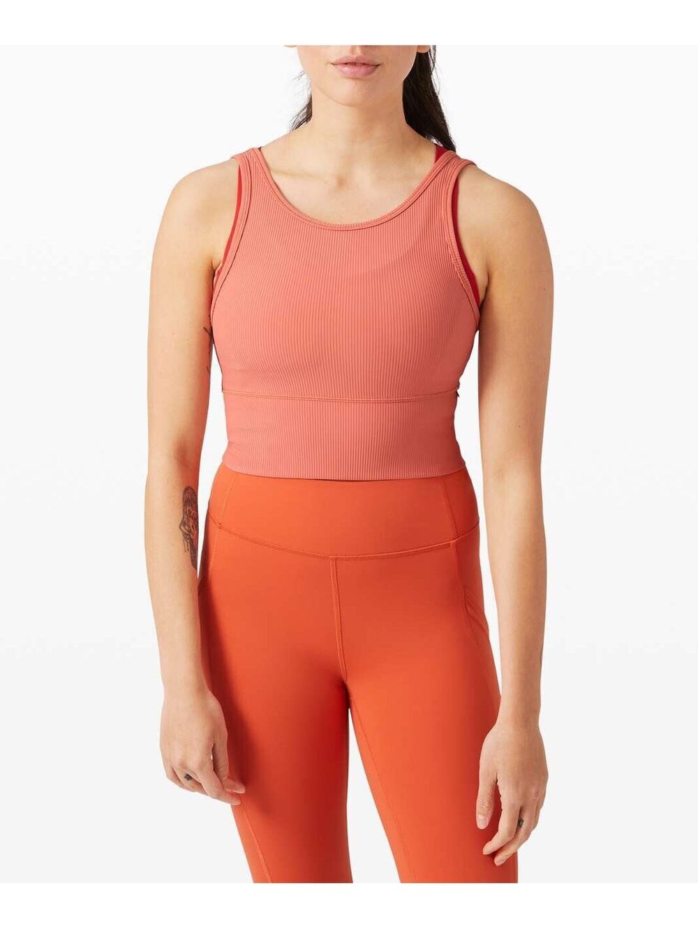 Lululemon Power Pivot Tank *Rib Rustic Coral Sz 4 NWOT